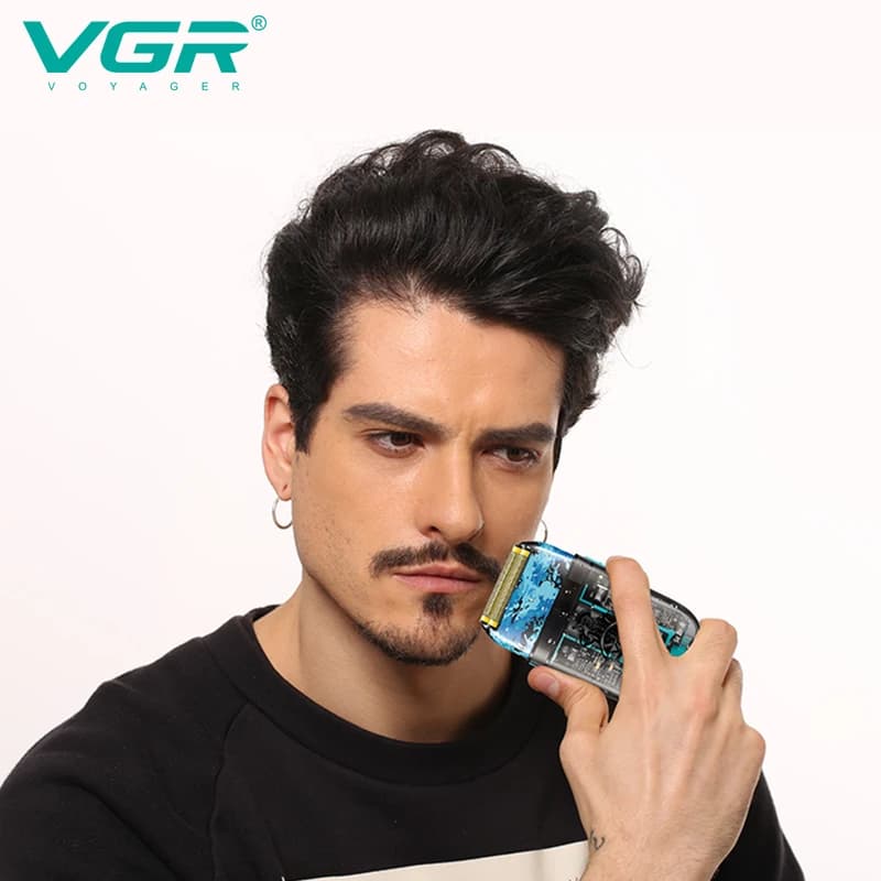 Електробритва VGR V-352 шейвер, подвійне лезо, IPX5, LED Display — фото 5