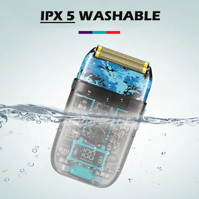 Електробритва VGR V-352 шейвер, подвійне лезо, IPX5, LED Display — фото 6