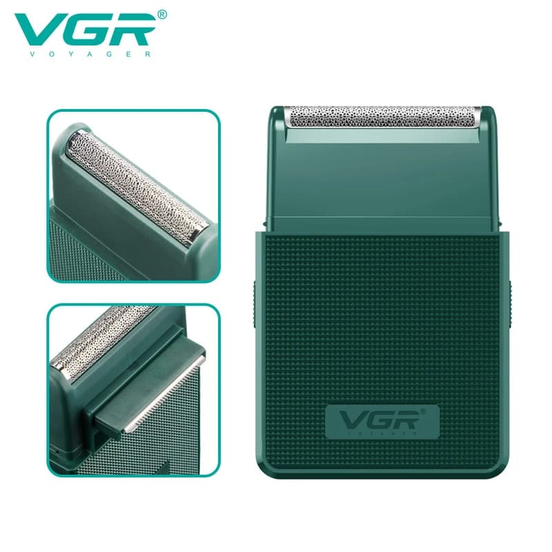 Електробритва VGR V-376 GREEN шейвер, висувний триммер — фото 3
