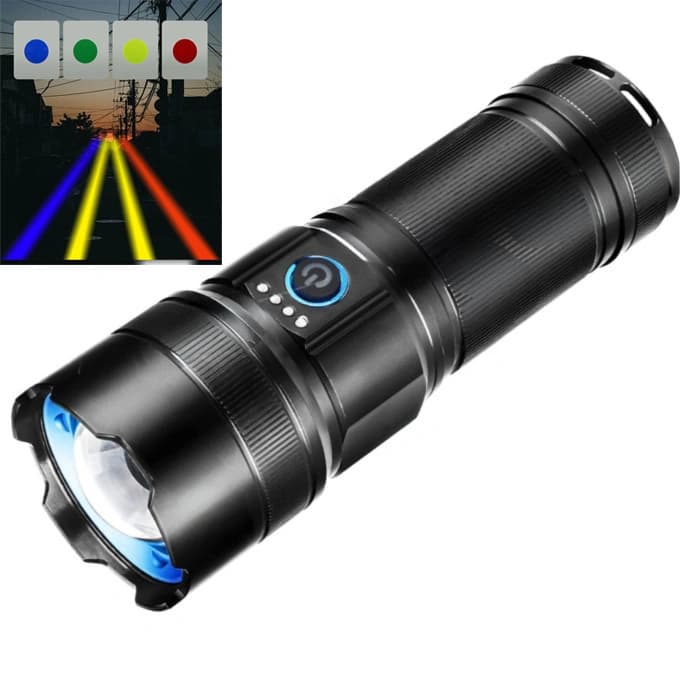 Ліхтар AK180 WHITE LASER LED PM30-TG, 1х38650, Power Bank, ЗП Type-C, zoom, 5 фільтрів — фото 3