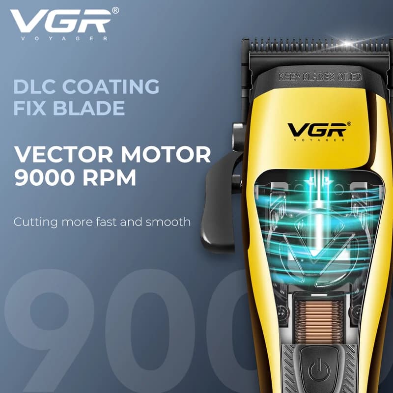 Акумуляторна машинка для стрижки (clipper) VGR V-015, мотор MAGLEV VECTOR 3-го покоління на магнітній левітації та з розумним — фото 6