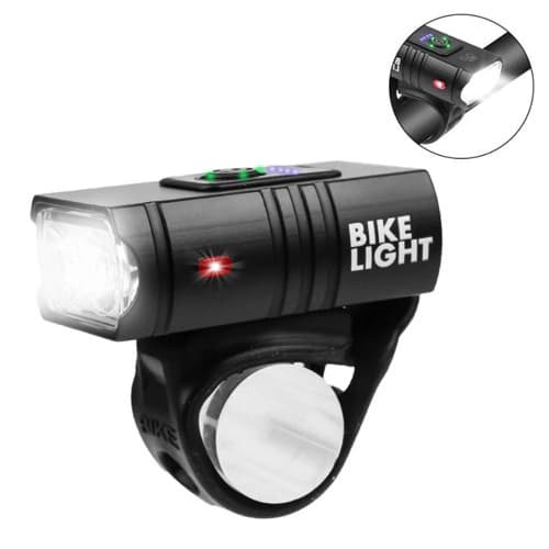 Велоліхтар BK-02Pro-2XPE ULTRA LIGHT, ALUMINUM, індикація заряду, Waterproof, акумулятор, ЗП Type-C — фото 3