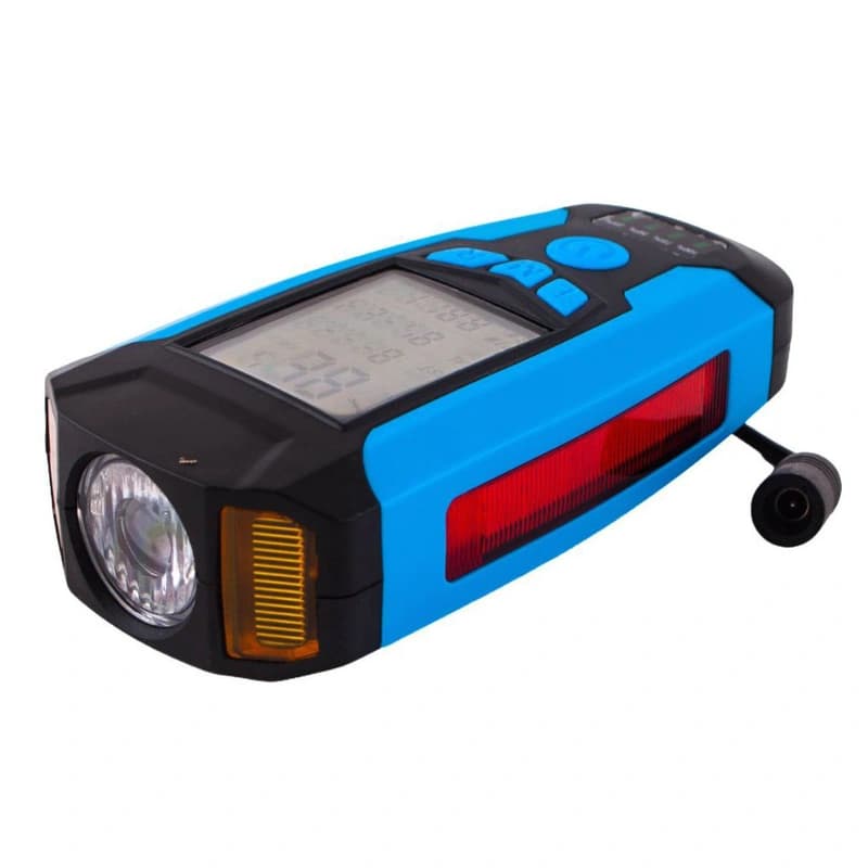 Велоліхтар з комп'ютером, сигналом і сигналізацією AS0808-XPG+2LED(Yellow)+2COB(Red), виносна кнопка, Waterproof, аккум., ЗП — фото 6