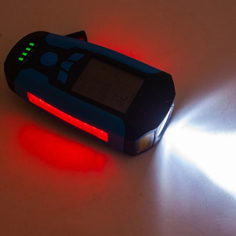 Велоліхтар з комп'ютером, сигналом і сигналізацією AS0808-XPG+2LED(Yellow)+2COB(Red), виносна кнопка, Waterproof, аккум., ЗП — фото 8
