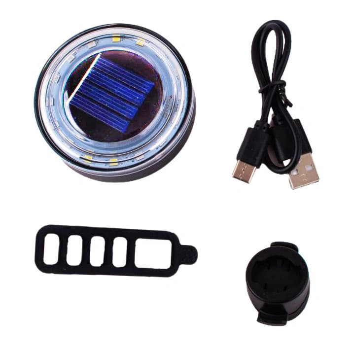 Велоліхтар HYD-085-SMD(RGB), сонячна батарея, Waterproof, Li-Ion акумулятор, ЗП Type-C — фото 3