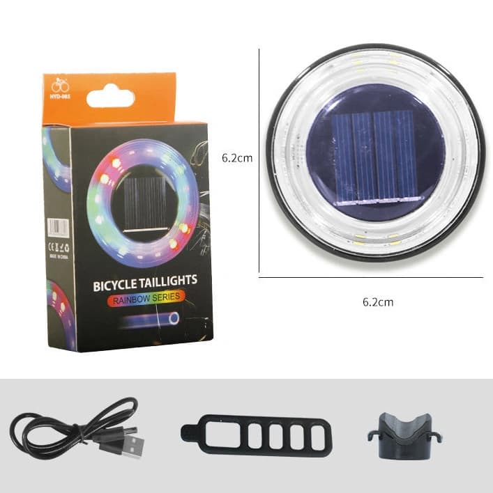 Велоліхтар HYD-085-SMD(RGB), сонячна батарея, Waterproof, Li-Ion акумулятор, ЗП Type-C — фото 8