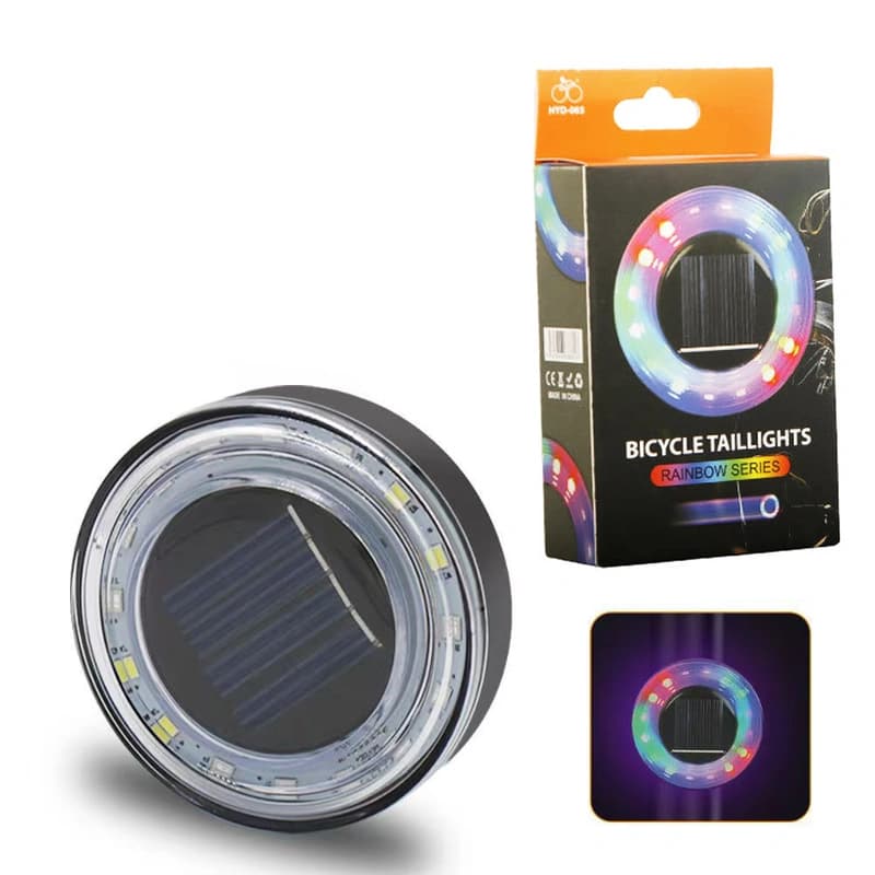 Велоліхтар HYD-085-SMD(RGB), сонячна батарея, Waterproof, Li-Ion акумулятор, ЗП Type-C — фото 9