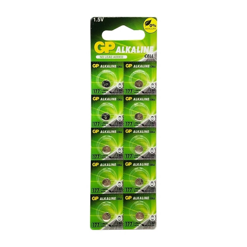 Батарейка GP 177/LR66/AG4 Alkaline /B10/P25/P500
