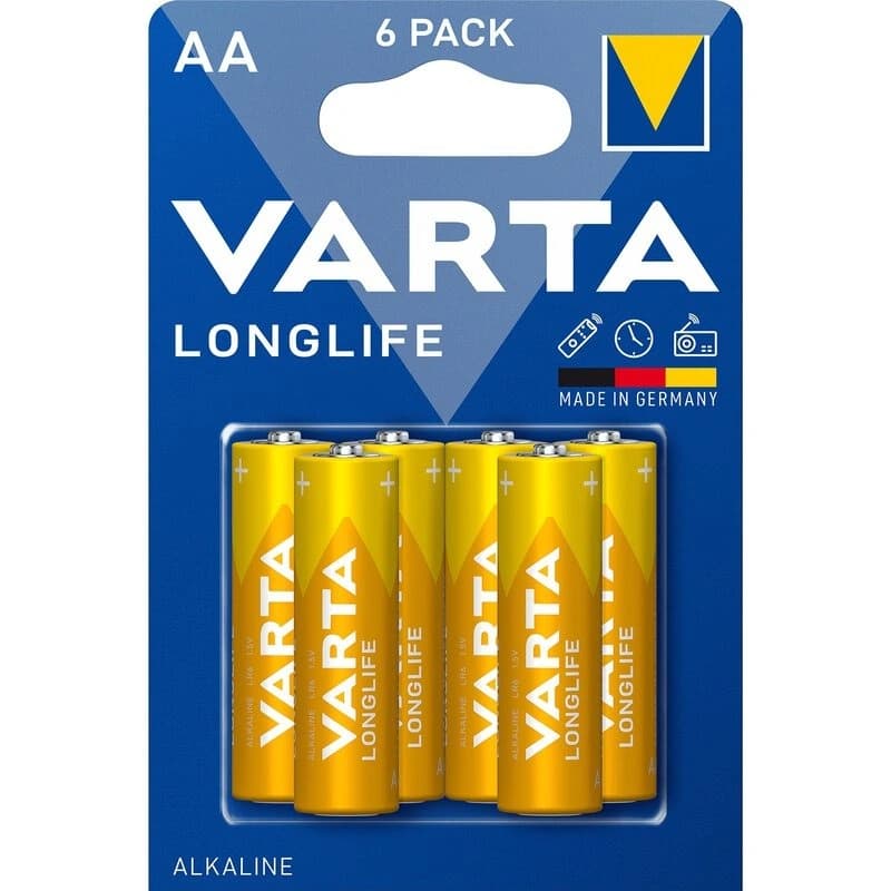 Батарейка Varta LR6/AA Longlife Alkaline /B6/P10/P50