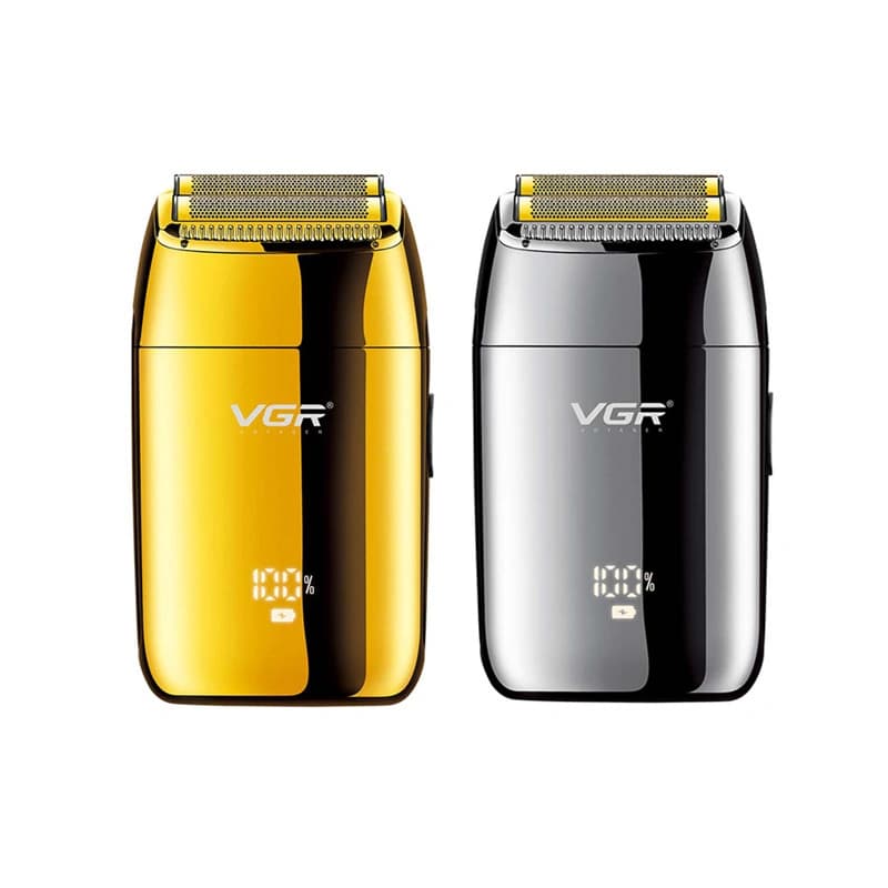 Електробритва VGR V-399 шейвер GOLD, вологостійка, додаткова насадка, LED Display, металева — фото 6