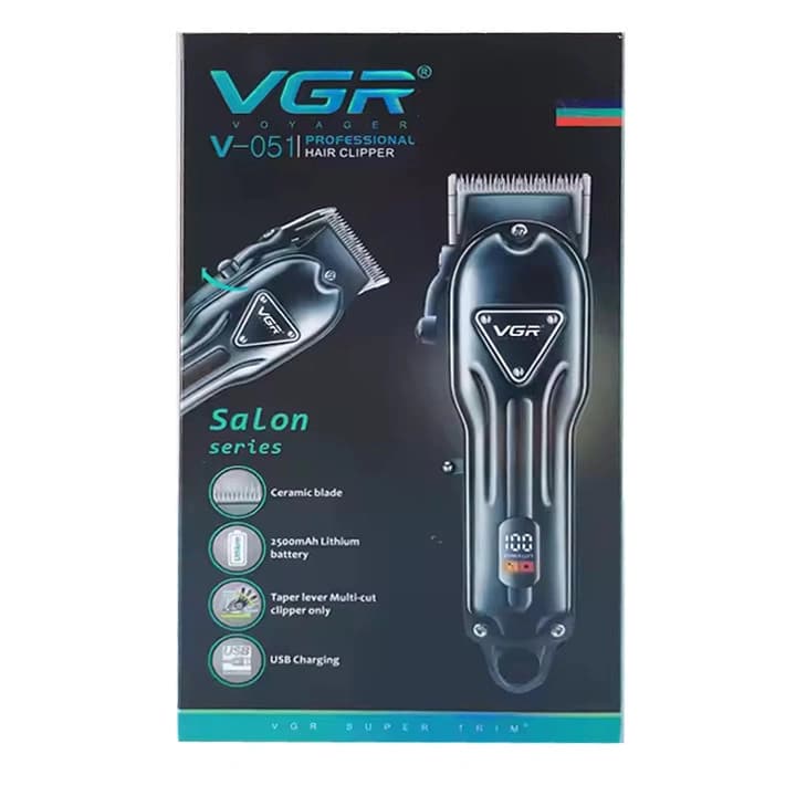 Акумуляторна машинка для стриження (clipper) VGR V-051, 4 насадки, 2500 mAh, LED display — фото 5