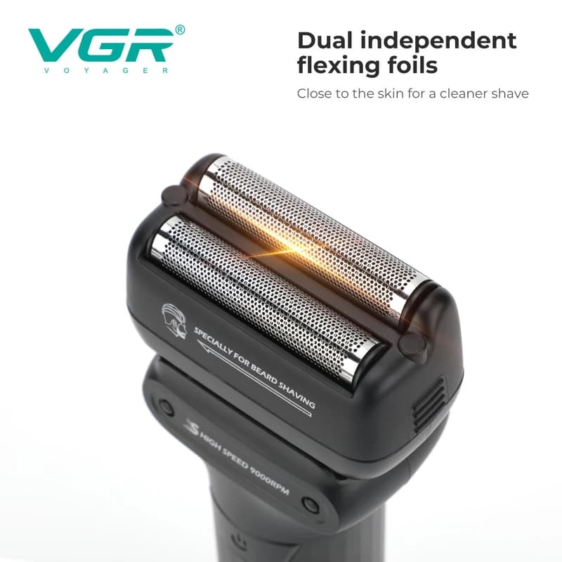 Електробритва VGR V-368 шейвер, подвійне лезо, LED Display, IPX6 — фото 7