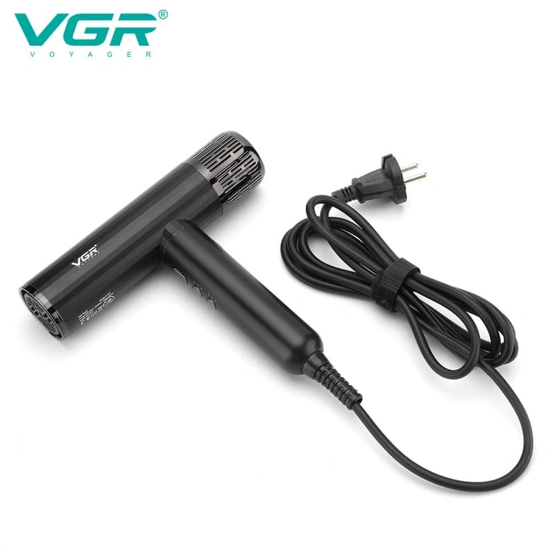 Фен професійний VGR V-427, 4 рівні обдування, 3 рівні температури, 110000 RPM, 3 насадки — фото 4