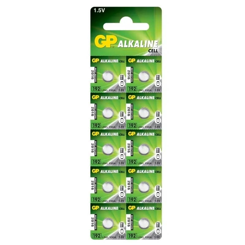 Батарейка GP 192/LR41/AG3 Alkaline /B10/P25/P500