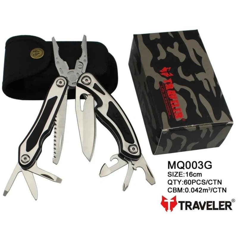 Мультиінструмент (Мультитул) Traveler MQ-003-G Deluxe 8 в 1, 16 см