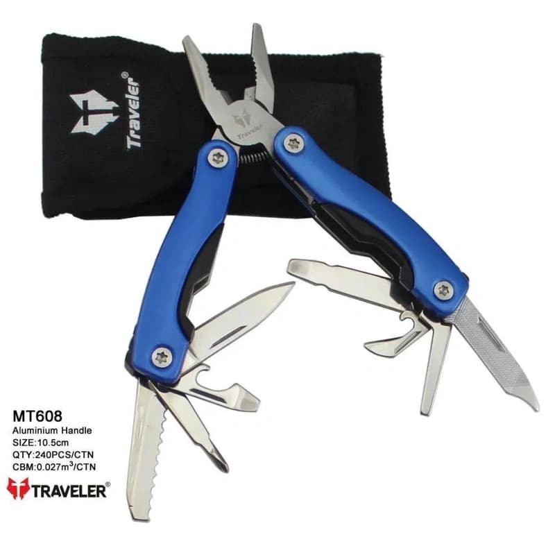 Багатофункціональний ніж (мультитул) Traveler MT-608 Blue/Black/Grey