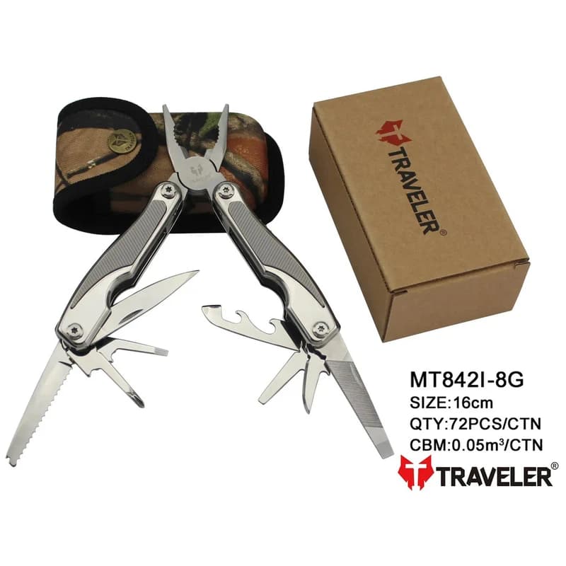 Мультиинструмент Мультитул Traveler MT-842I-8G Black/Grey 16см — фото 3