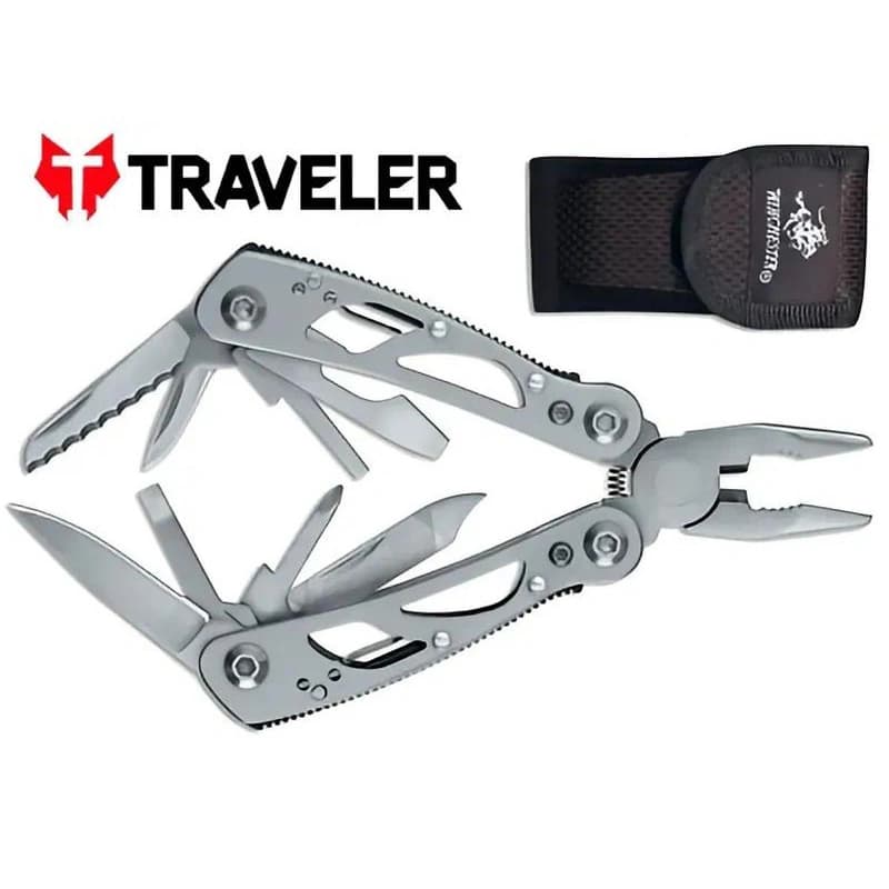 Багатофункціональний ніж (Мультитул) Traveler MT-982 10 в 1 у чохлі 10