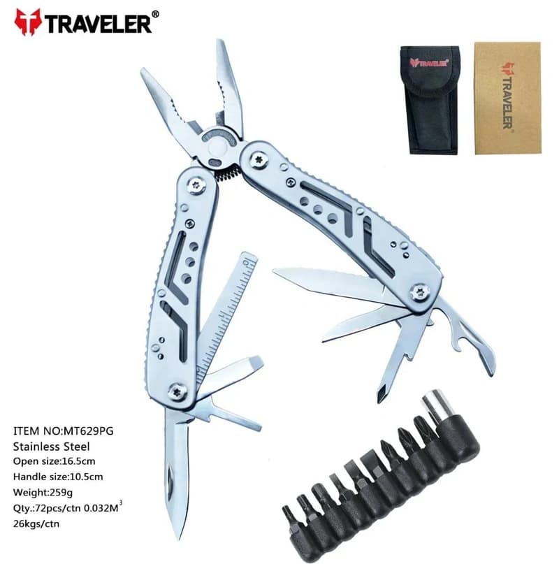 Мультитул тактичний Traveler Deluxe MT-629-PG 14в1, 16.5 см — фото 5
