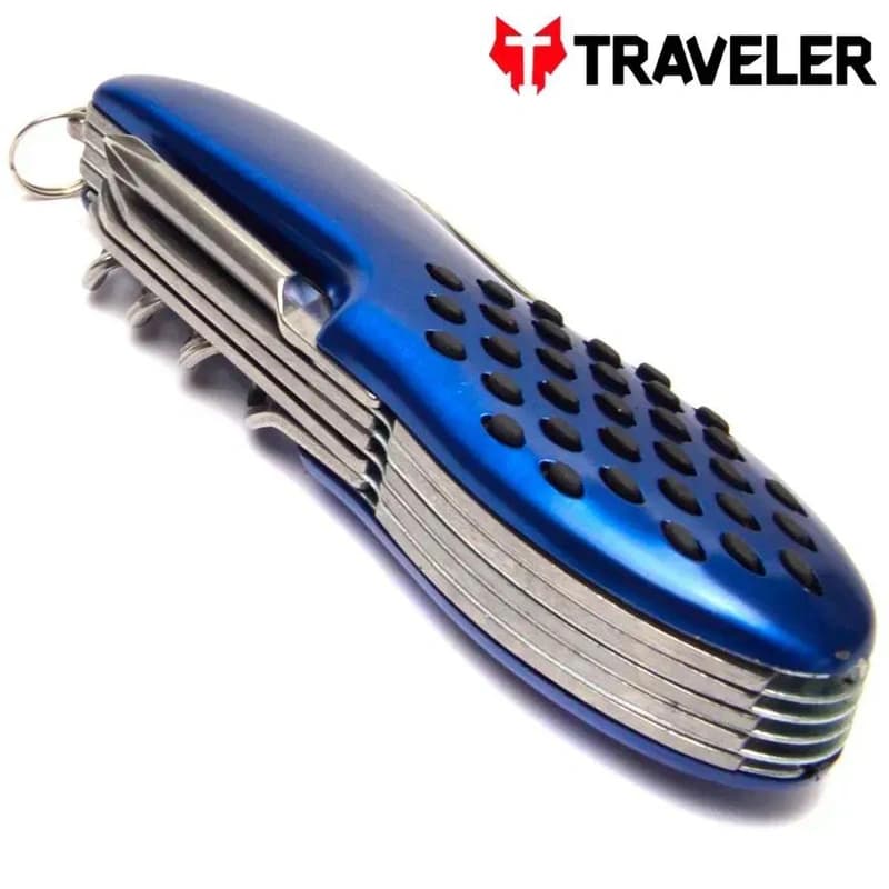 Багатофункціональний ніж Traveler з 11 інструментами K-5011-GSC Black/Blue — фото 2