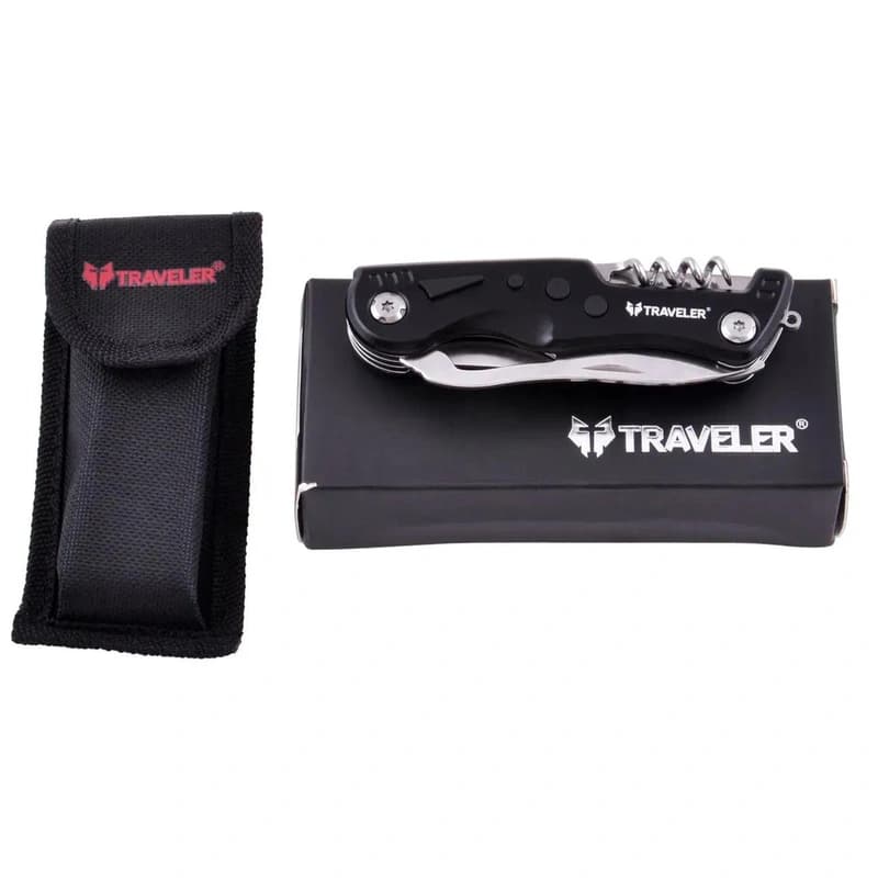 Туристичний ніж Traveler 11см MS-001 Black/Blue/Red — фото 5