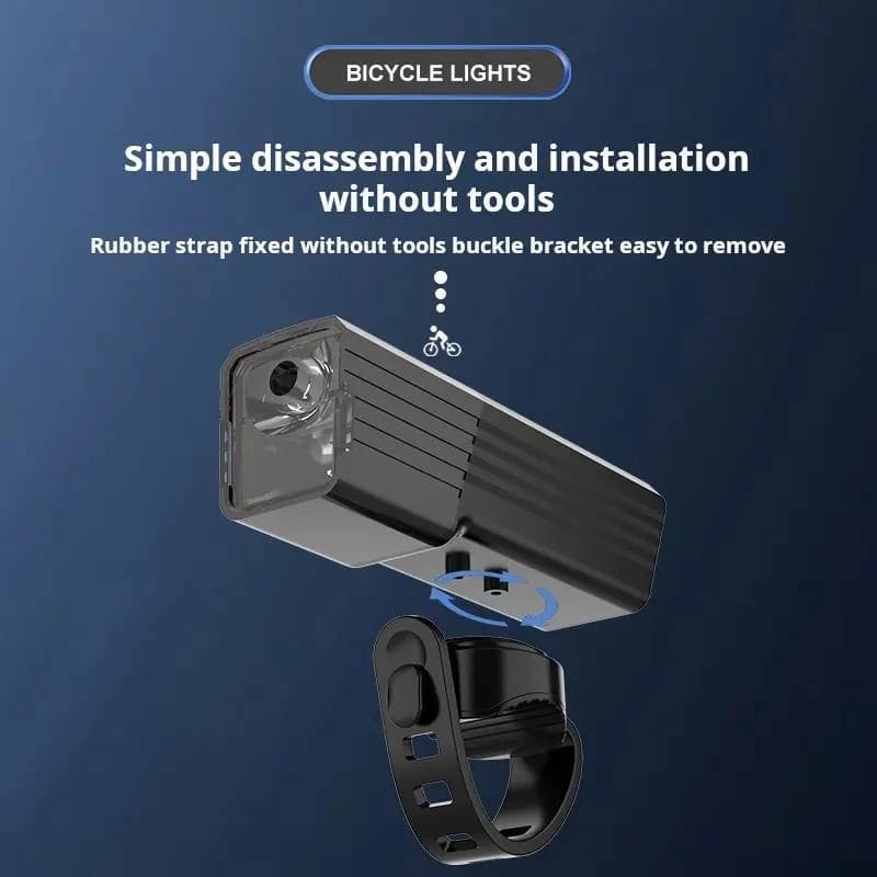 Велоліхтар BL-2024-4-XPG, індикація заряду, Waterproof, Li-Ion акумулятор, ЗП Type-C — фото 6