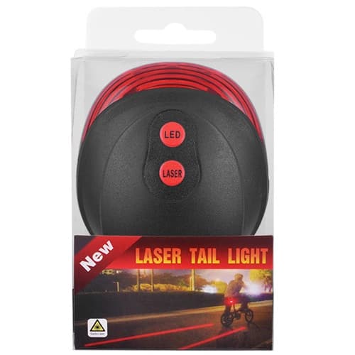 Велоліхтар STOP DW-681-5LED + 2LASER, Waterproof, 2хAAA — фото 2
