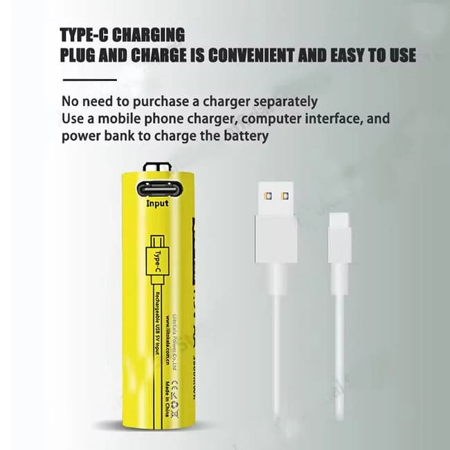 Акумулятор AA, LiitoKala USB-T36 1.5V, 2400mAh, ОРІГІНАЛ — фото 5
