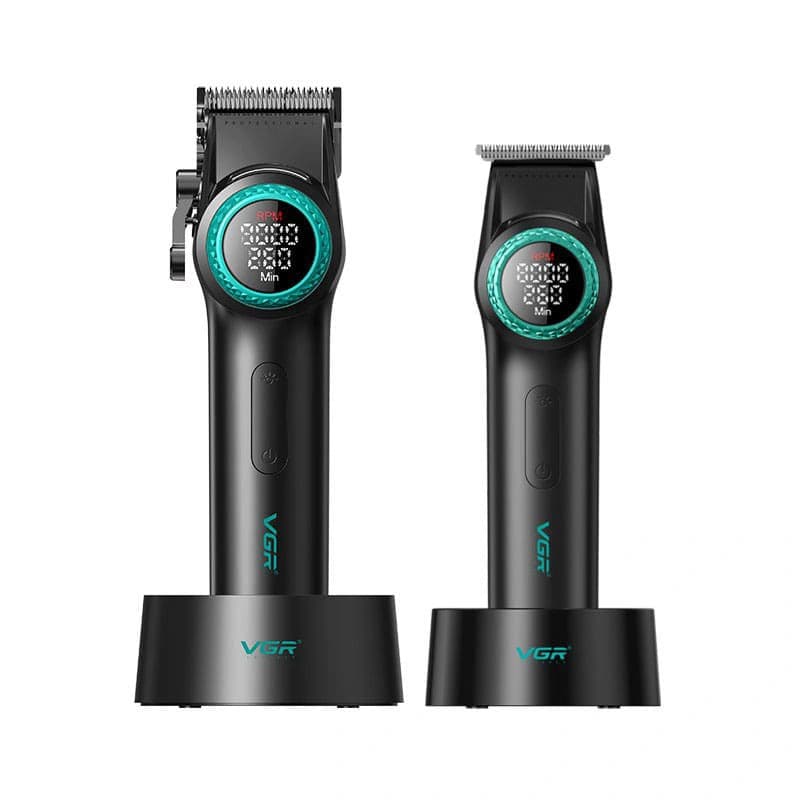 Комплект VGR 2 в 1 V-001&V-977 BLACK, акумуляторна машинка для стрижки (clipper) і тример — фото 2