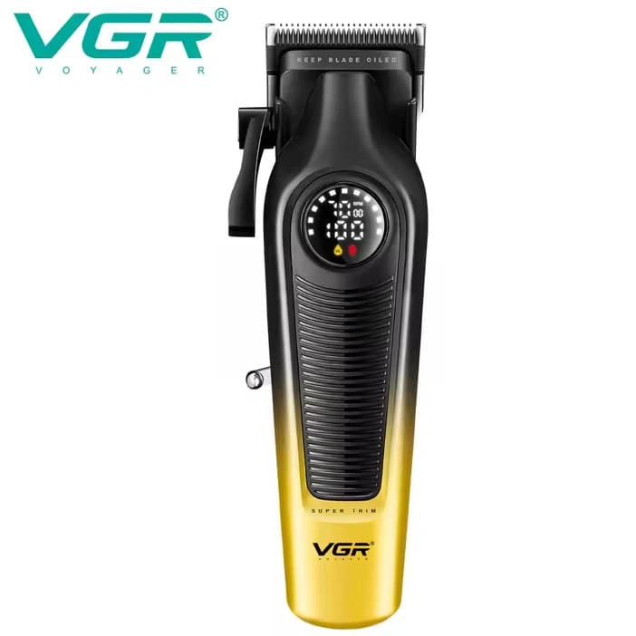 Акумуляторна машинка для стриження (clipper) VGRV-196 GOLD, 8 насадок, 7000 RPM, 2000 mAh, LED display — фото 5