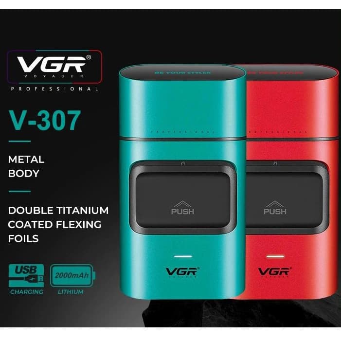 Електробритва VGR V-307 RED шейвер, подвійне лезо, 2000mAh, 9000 RPM — фото 6