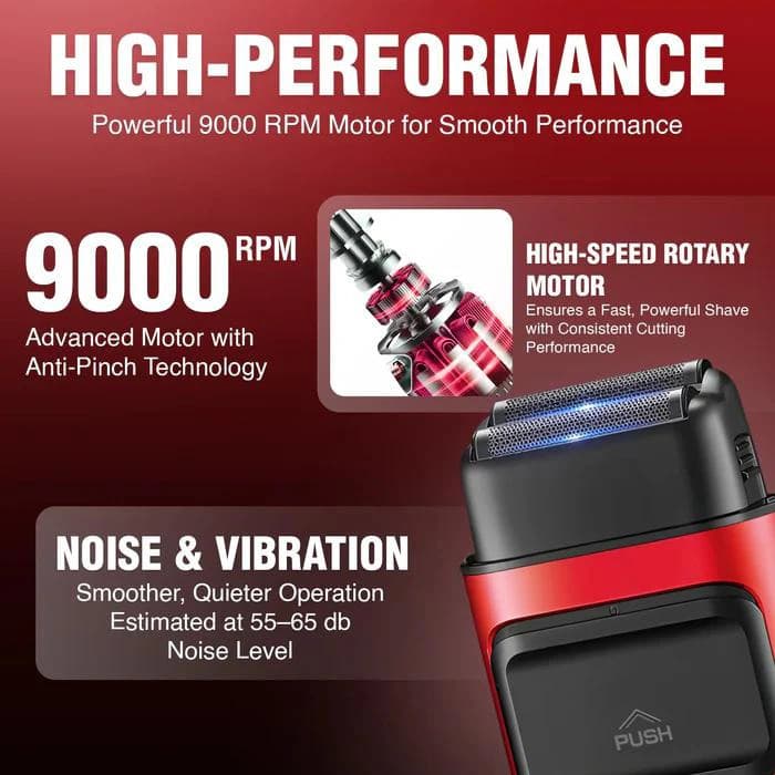 Електробритва VGR V-307 RED шейвер, подвійне лезо, 2000mAh, 9000 RPM — фото 10