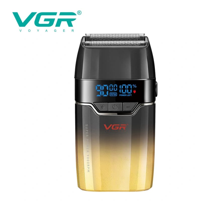 Електробритва VGR V-308 GOLD шейвер, подвійне лезо, 9000 RPM, LED Display — фото 6