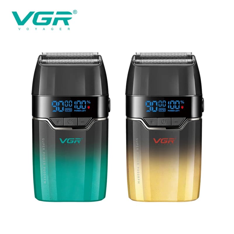 Електробритва VGR V-308 GOLD шейвер, подвійне лезо, 9000 RPM, LED Display — фото 10