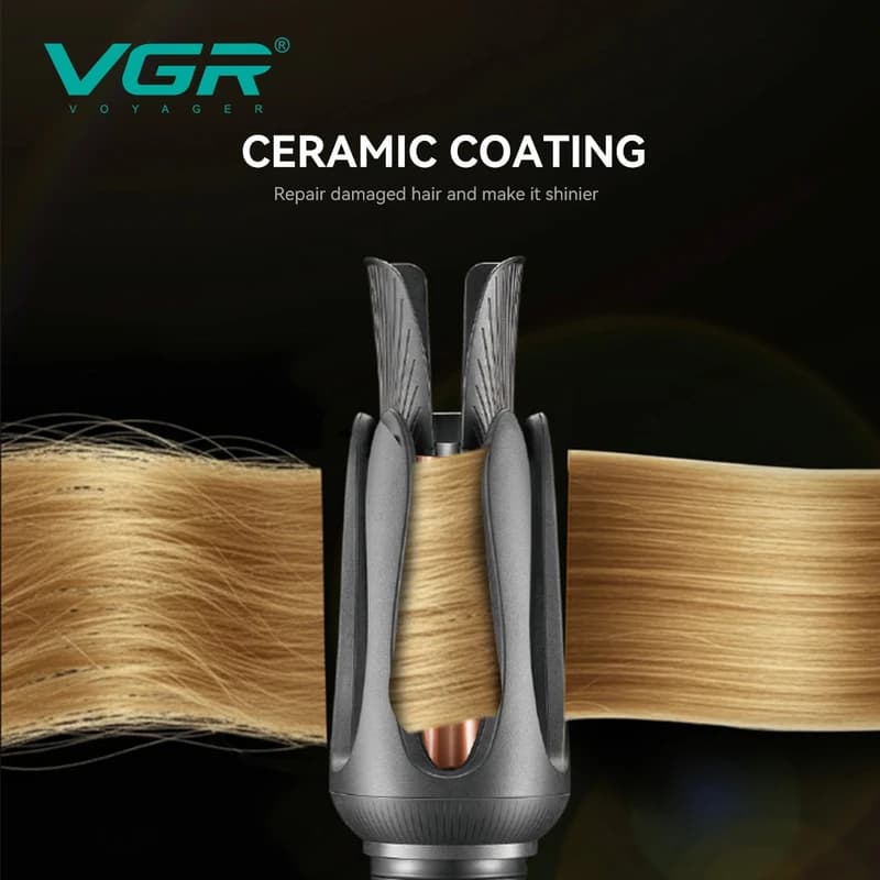 Плойка VGR V-581, automatic curling, температура від 130°C до 210°C, керамічне покриття, LED display, 45 Вт — фото 5