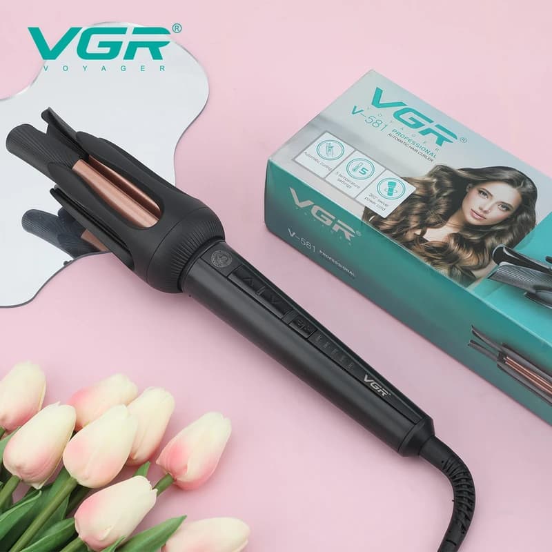 Плойка VGR V-581, automatic curling, температура від 130°C до 210°C, керамічне покриття, LED display, 45 Вт — фото 6