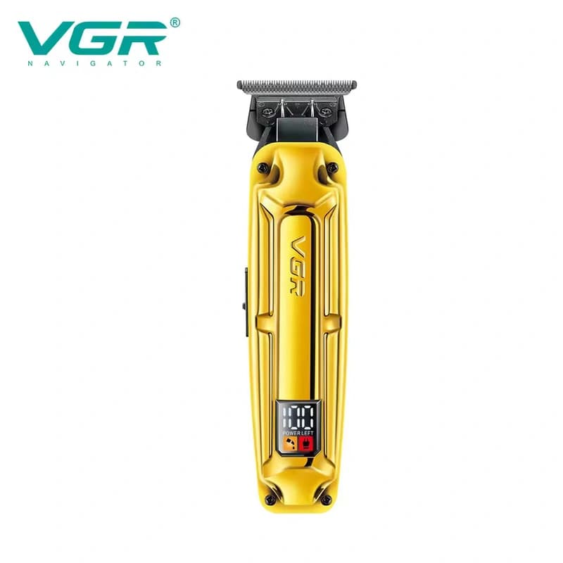 Акумуляторна машинка для стриження (clipper) VGR V-904 GOLD, 4 насадки, 2000 mAh, LED display — фото 9