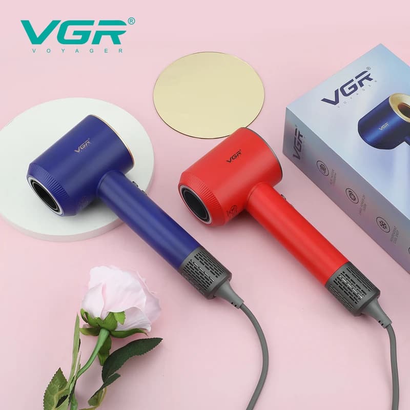 Фен професійний VGR V-445 RED, 3 рівні обдування, 4 рівні температури, 1600 Вт, 110000 RPM — фото 4
