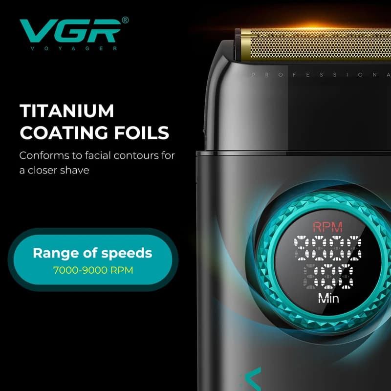 Комплект VGR STEPLERSS PRO 4 IN 1 BLACK, машинка для стрижки (Clipper), тример, шейвер, фен — фото 10