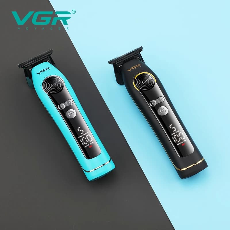 Тример VGR V-299 BLACK, 4 насадки, 9000RPM, 2000 mAh, 5 рівнів швидкості, LED display — фото 3