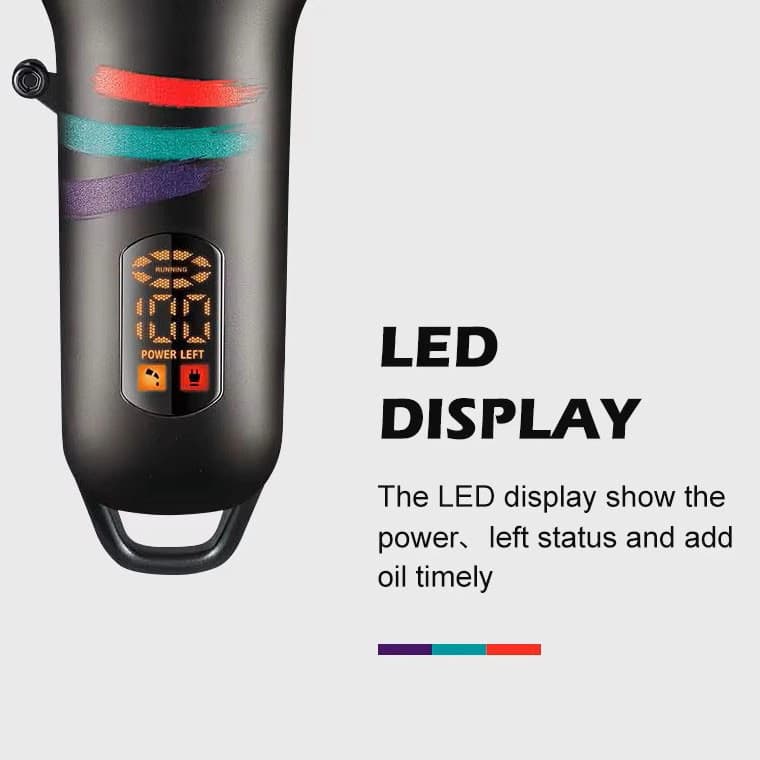 Акумуляторна машника для стриження (clipper) VGR V-699 WHITE, 4 насадки, LED display — фото 8