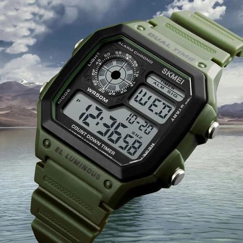 Годинники наручні 1299AG SKMEI, ARMY GREEN — фото 4