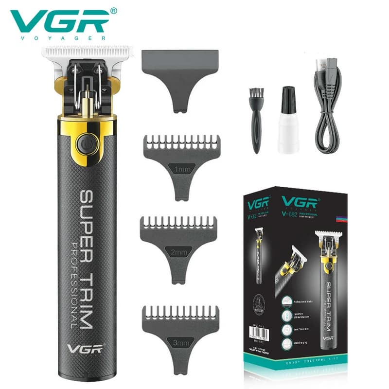 Машинка (триммер) для стрижки волосся та бороди VGR V-082, Professional, 3 насадки, STRONG BATTERY — фото 1