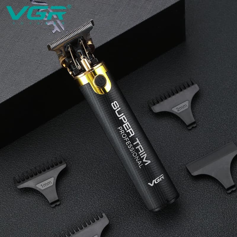 Машинка (триммер) для стрижки волосся та бороди VGR V-082, Professional, 3 насадки, STRONG BATTERY — фото 3