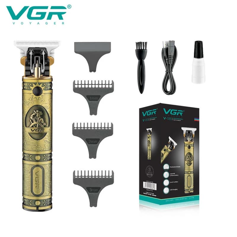 Машинка (триммер) для стрижки волосся та бороди VGR V-085, Professional, 3 насадки, STRONG BATTERY — фото 1