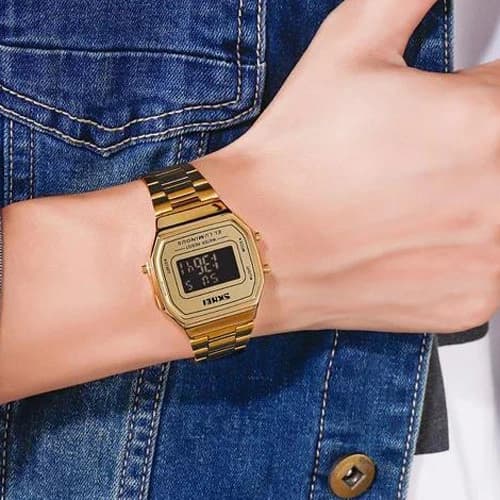 Годинники наручні 1647GDBK SKMEI, GOLD-BLACK — фото 4
