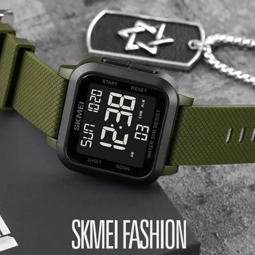 Годинники наручні 1894AGBK SKMEI, ARMY GREEN/BLACK — фото 6