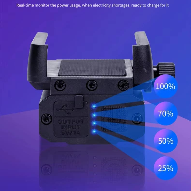 Велоліхтар BK09/Z-03-3T6, Power Bank, Li-Ion акумулятор, ЗП Type-C, кріплення під телефон — фото 6