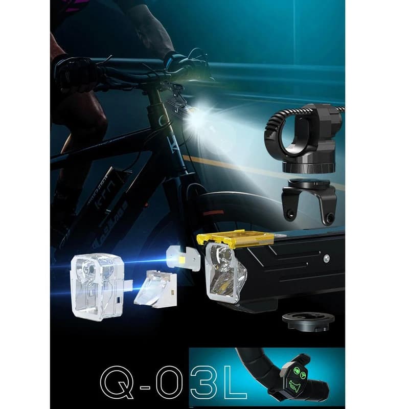 Велофара потужна Q03L, 800LM, Li-Ion акумулятор, ЗП Type-C, сигнал, індикація заряду — фото 5