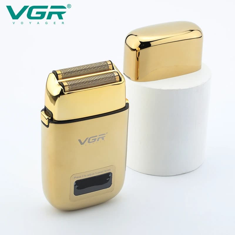 Електробритва VGR V-338 шейвер GOLD, вологостійка, LED display — фото 2